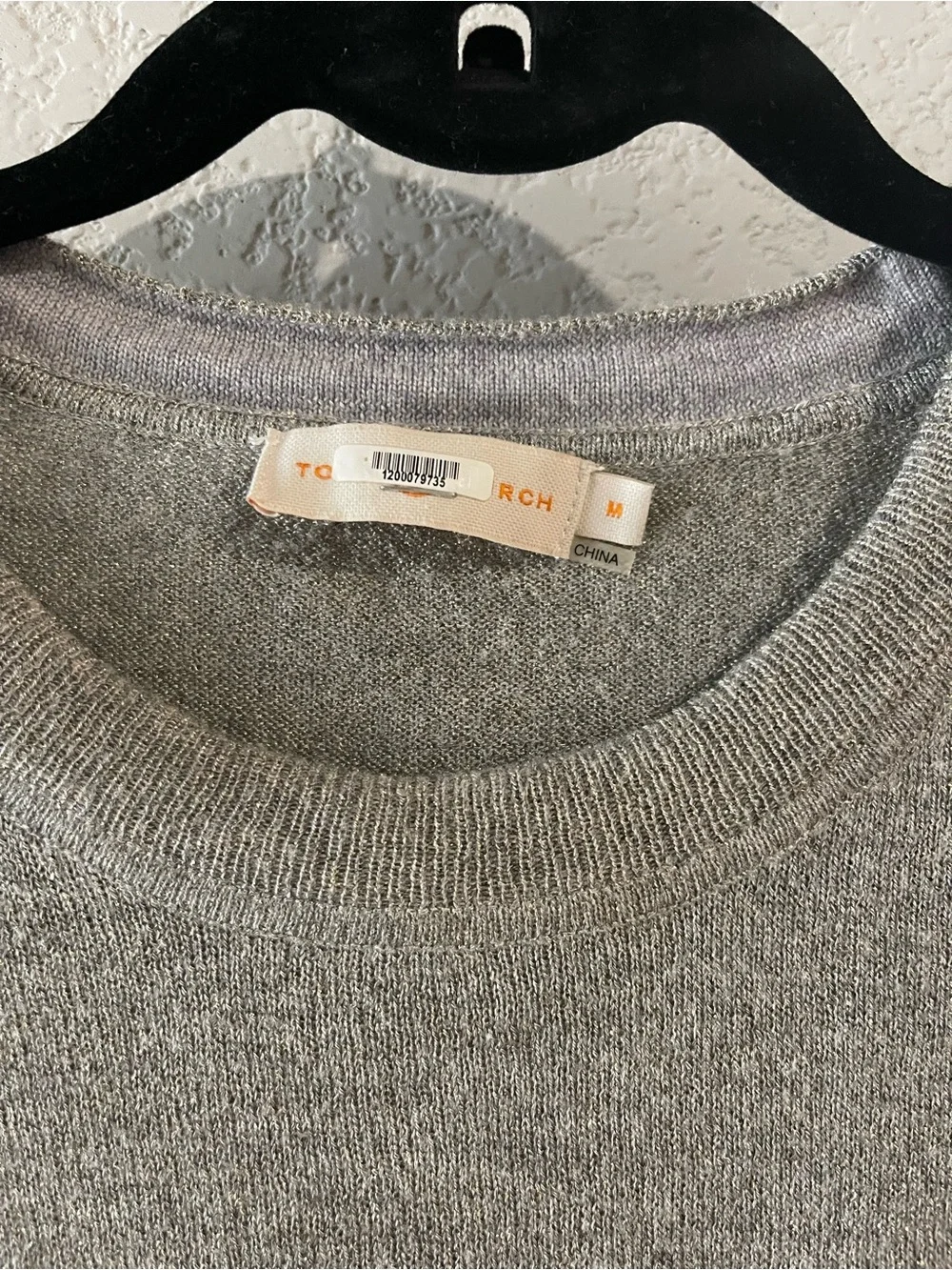 Tory Burch metallic Short-Sleeve women’s Sweater
